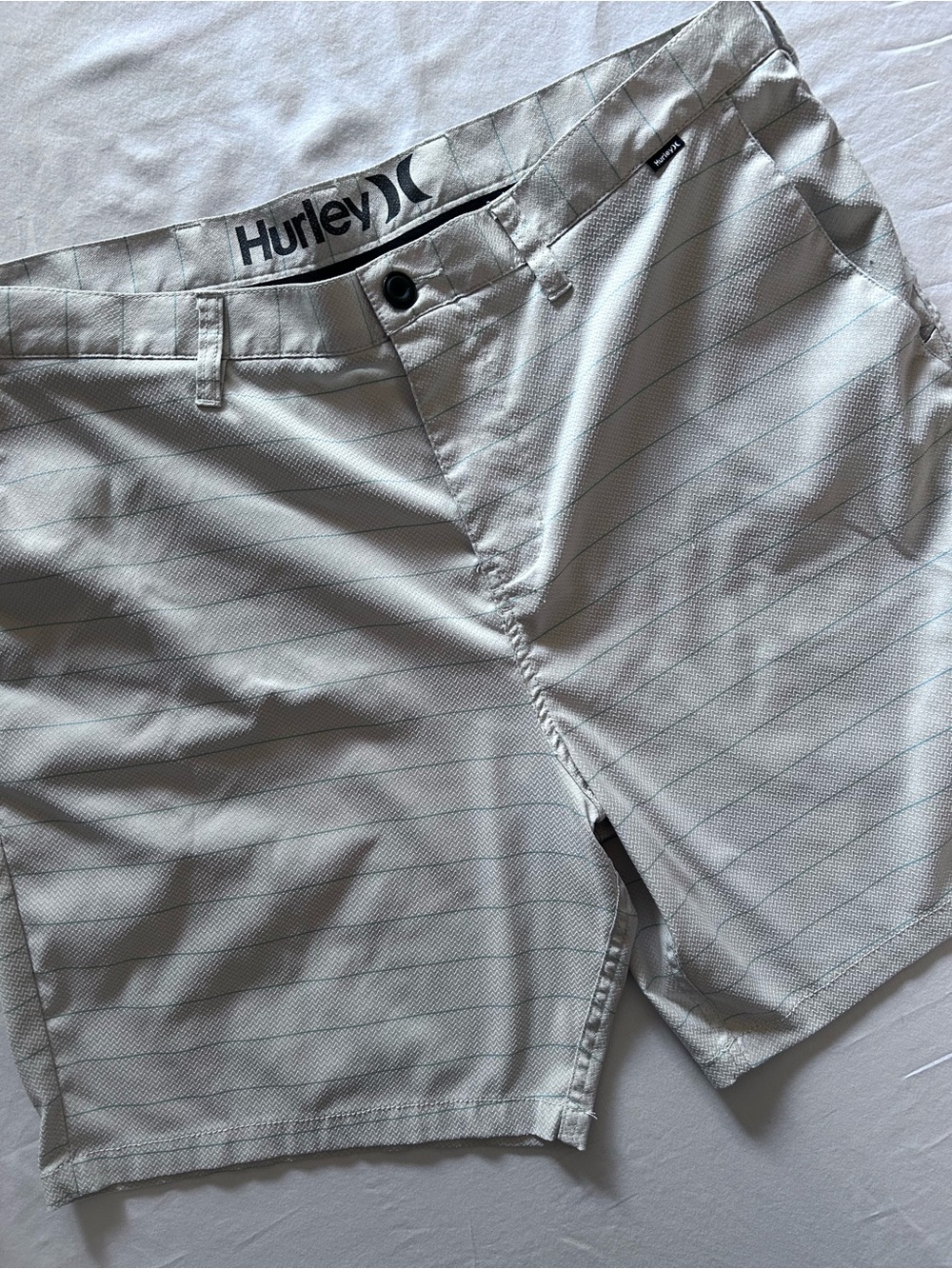 Hurley Nike Dri-FIT Gray Striped Hybrid Golf Shorts Men’s 38